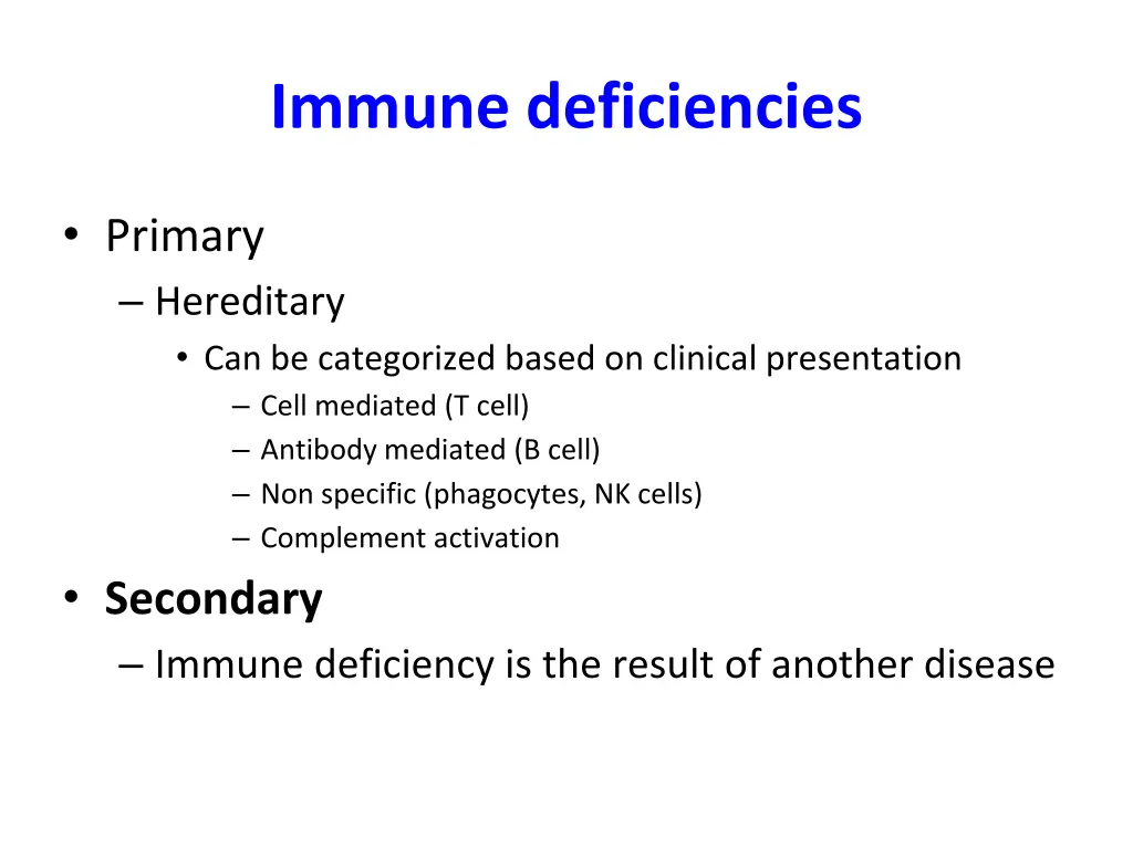 immune deficiencies 2