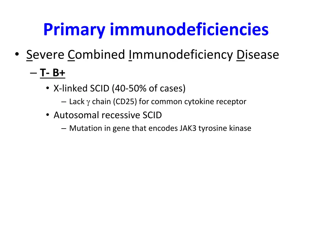 primary immunodeficiencies severe combined