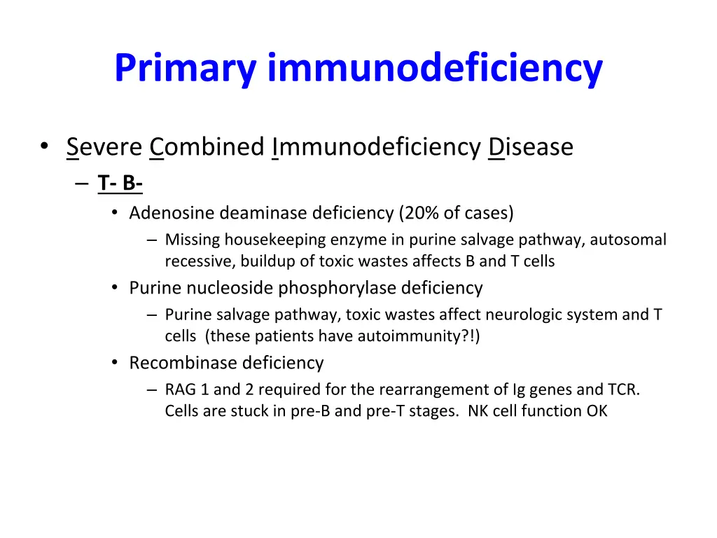 primary immunodeficiency