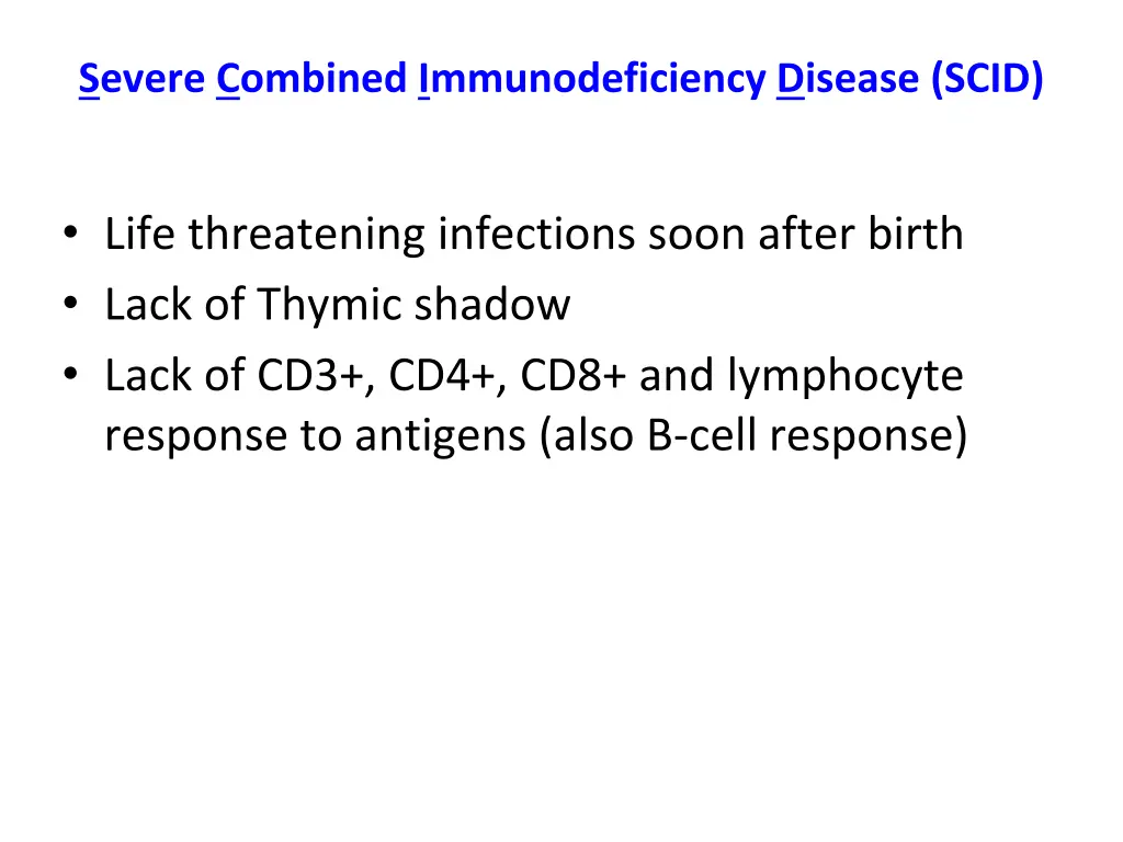 severe combined immunodeficiency disease scid