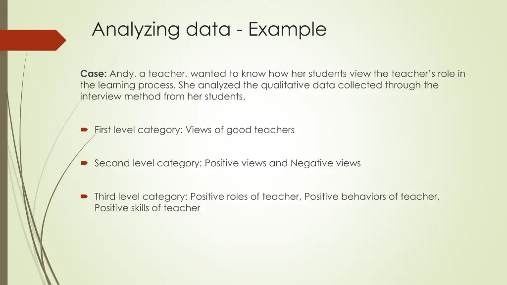 analyzing data example
