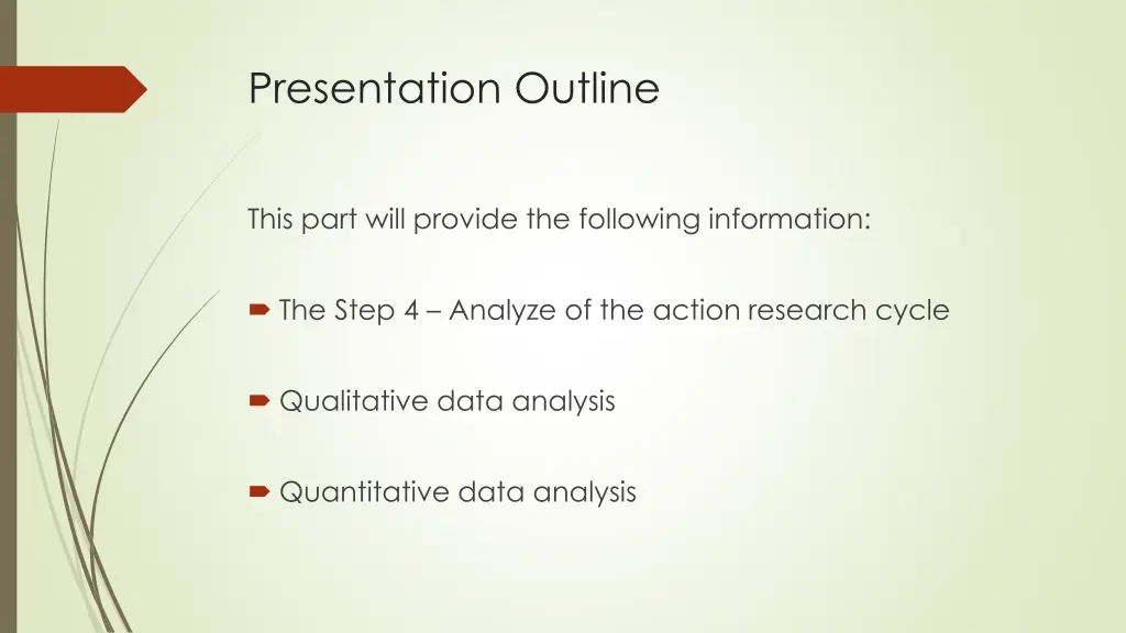 presentation outline
