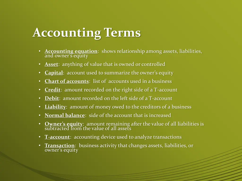 accounting terms