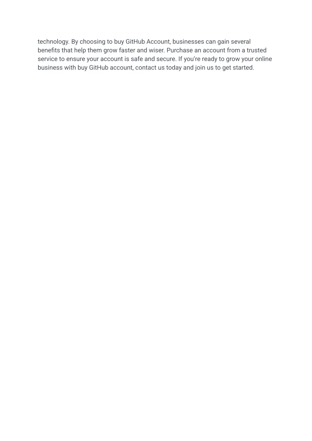 technology by choosing to buy github account