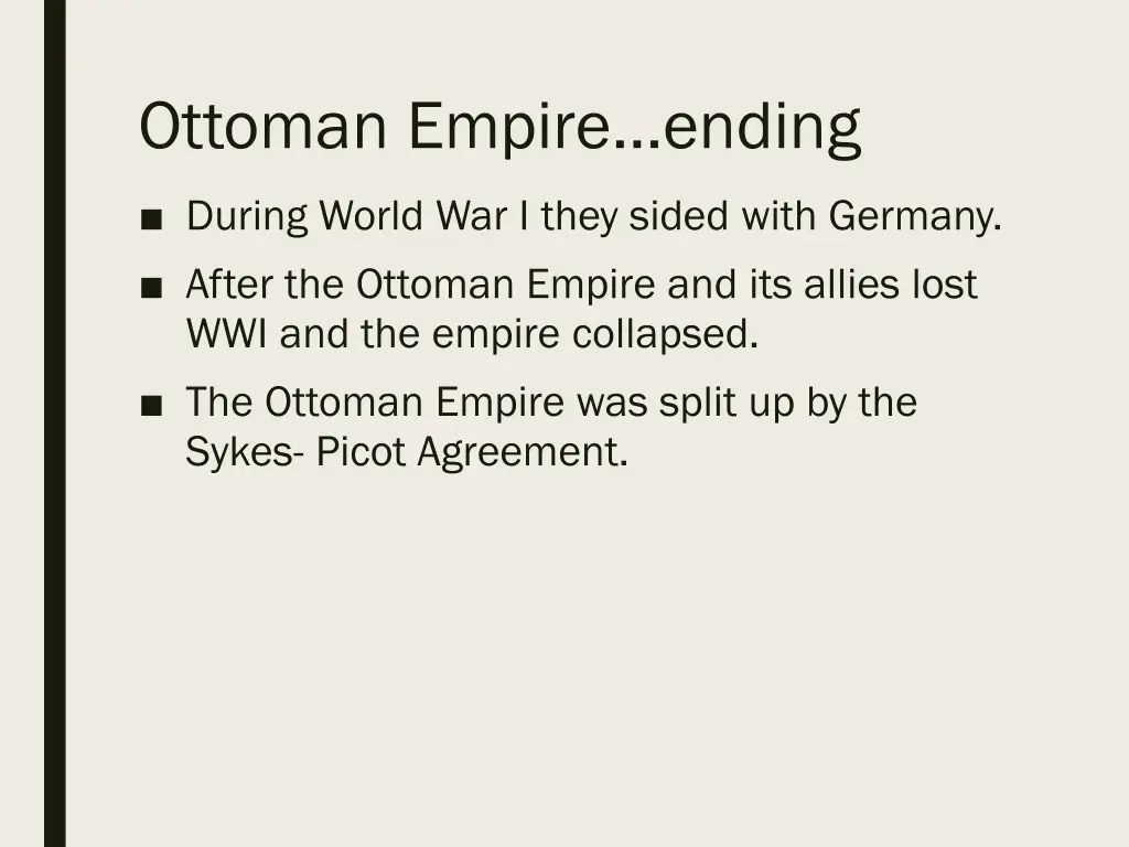 ottoman empire ending 1