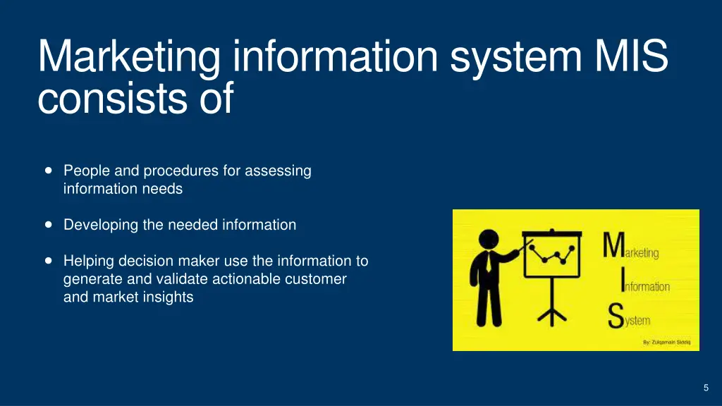 marketing information system mis consists of