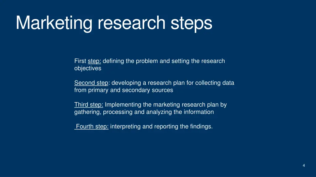 marketing research steps