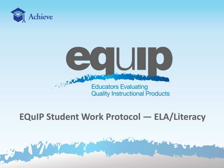 equip student work protocol ela literacy