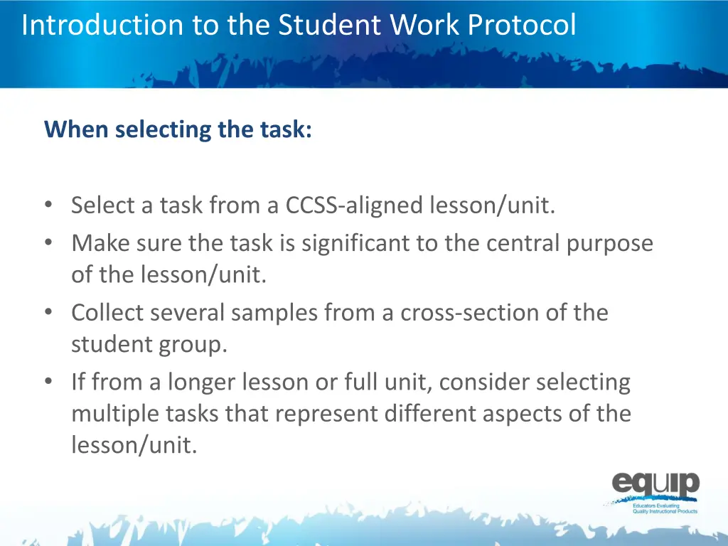 introduction to the student work protocol 1