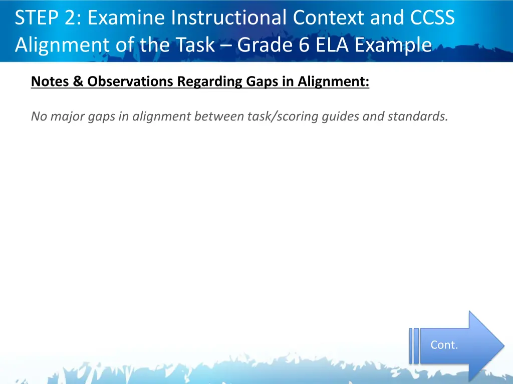 step 2 examine instructional context and ccss 5