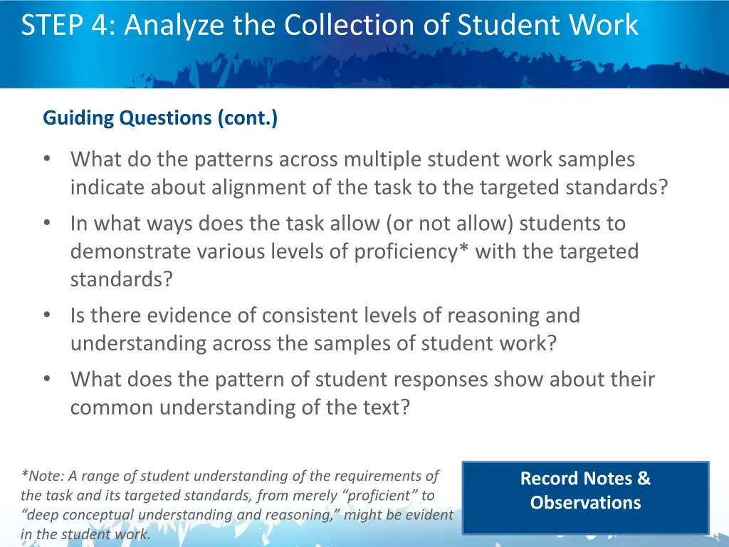 step 4 analyze the collection of student work 1