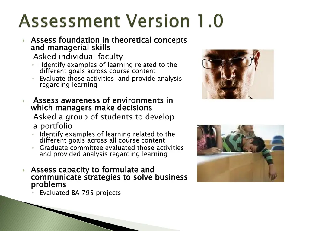 assess and managerial asked individual faculty 1