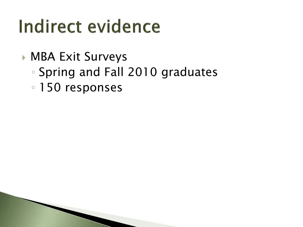 mba exit surveys spring and fall 2010 graduates