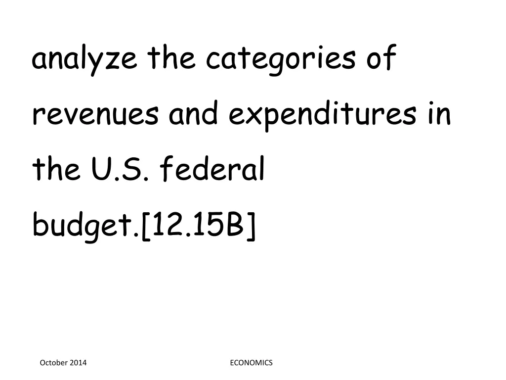 analyze the categories of revenues