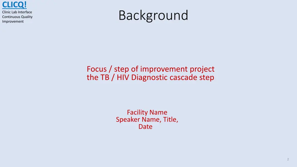clicq clinic lab interface continuous quality 1