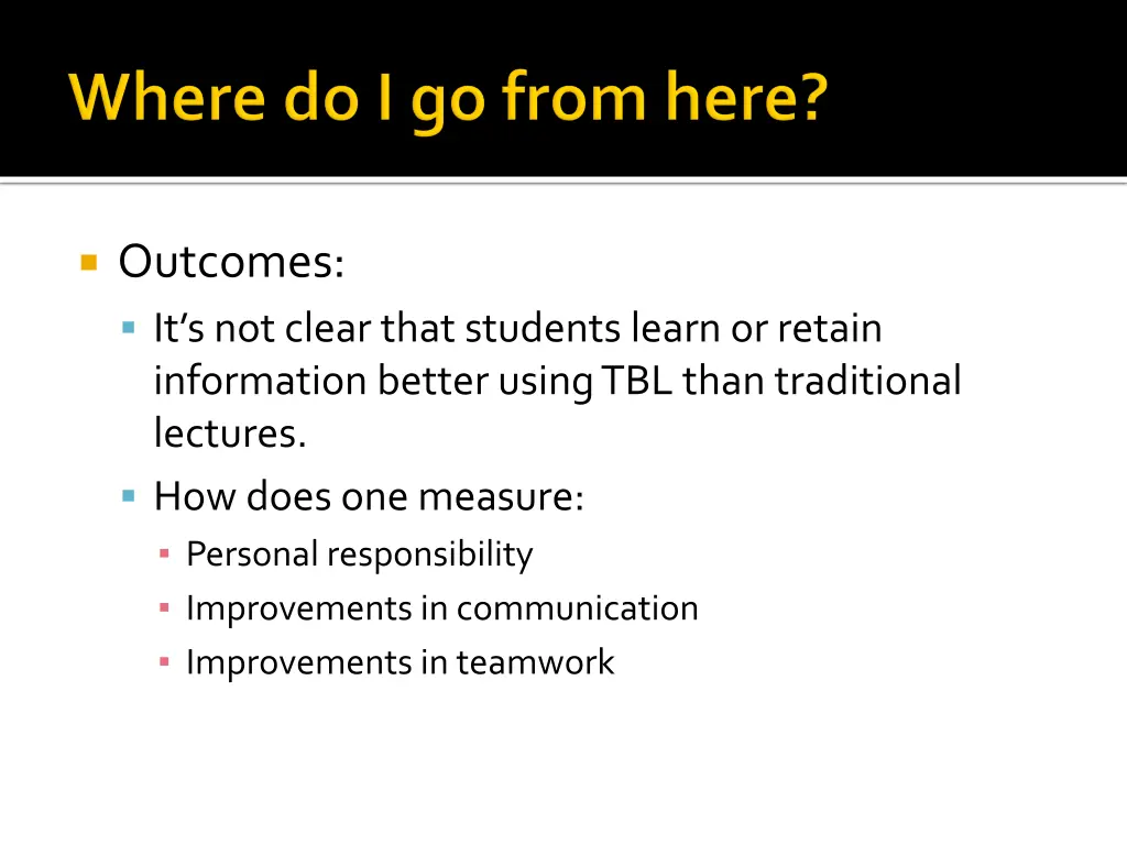 outcomes it s not clear that students learn
