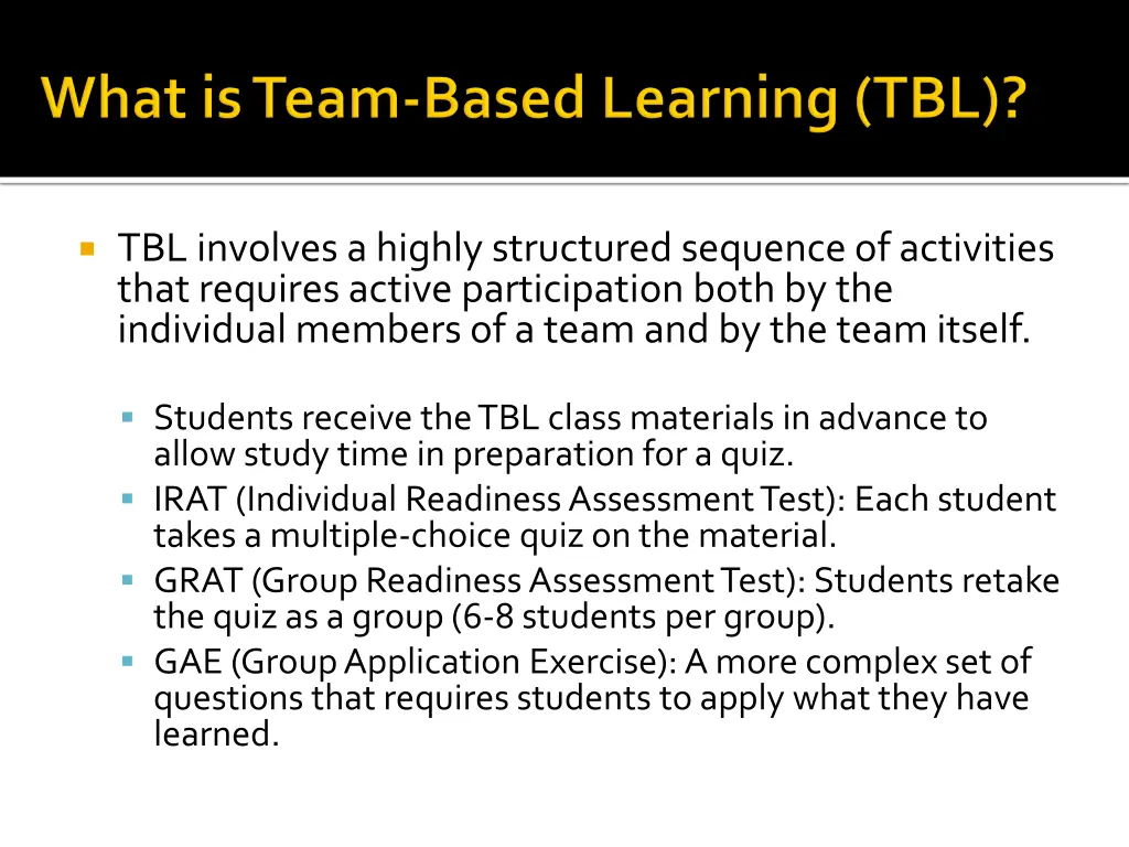 tbl involves a highly structured sequence