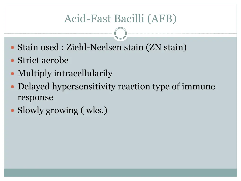 acid fast bacilli afb