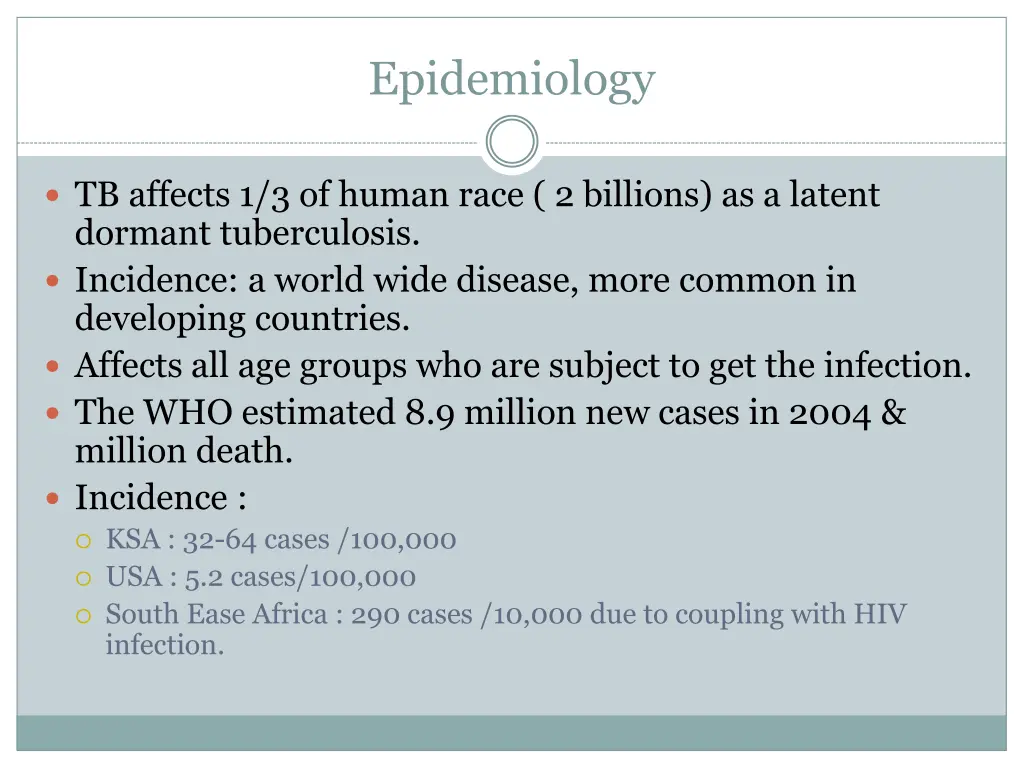 epidemiology