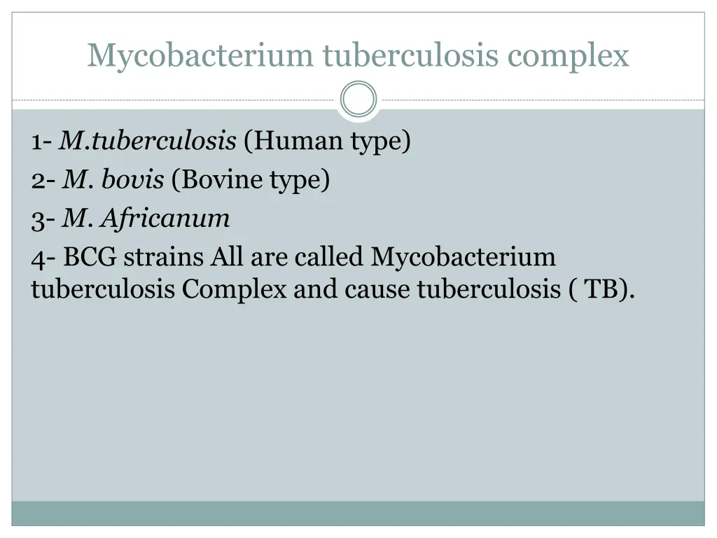 mycobacterium tuberculosis complex