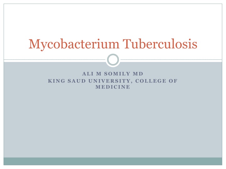 mycobacterium tuberculosis