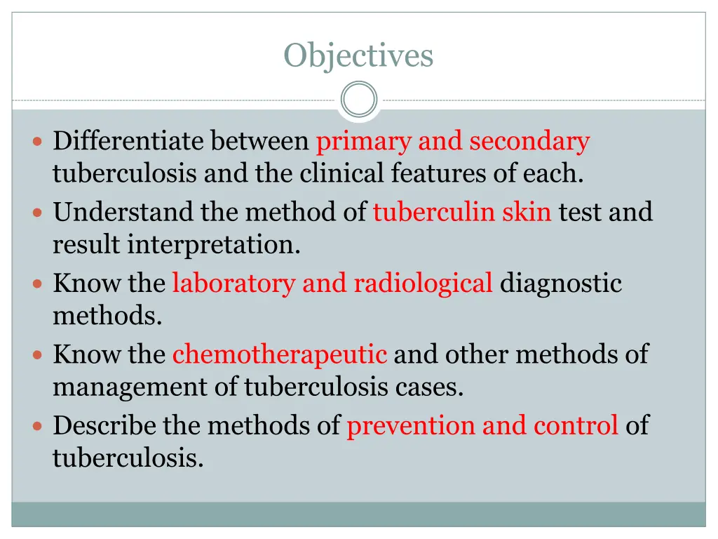 objectives 1