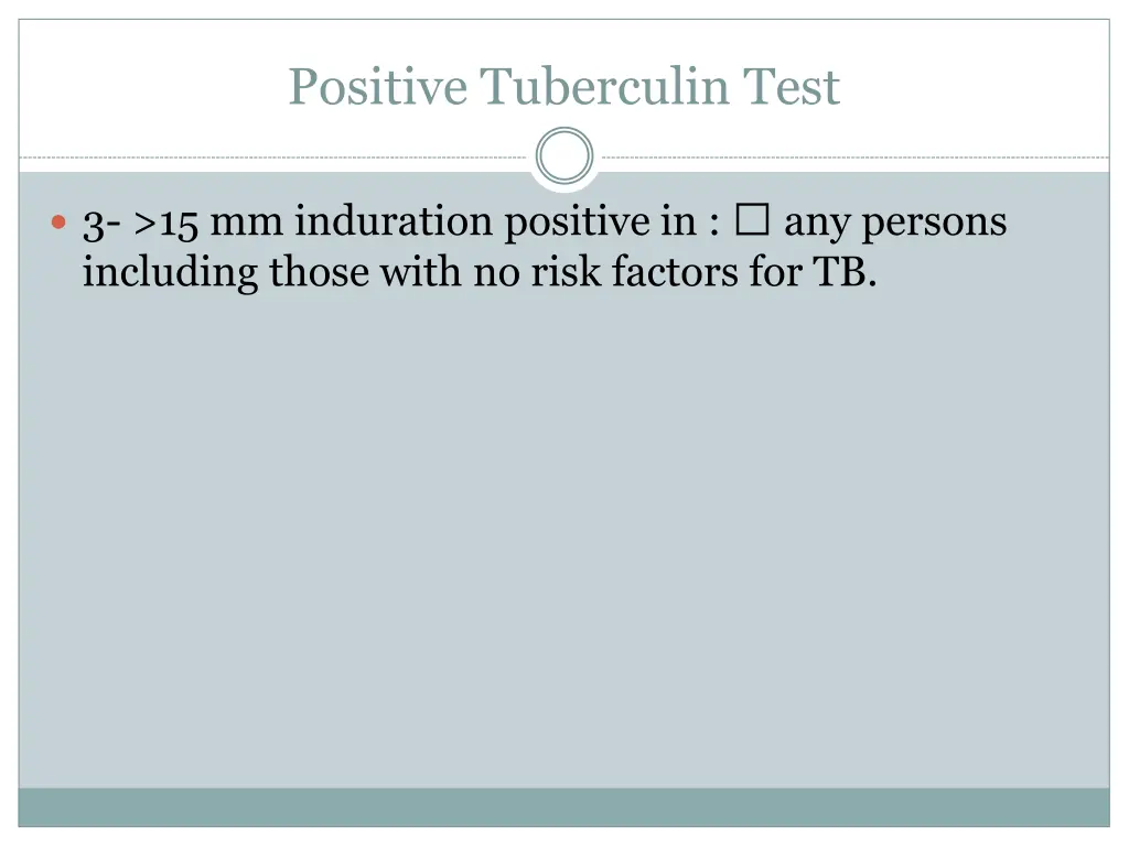 positive tuberculin test