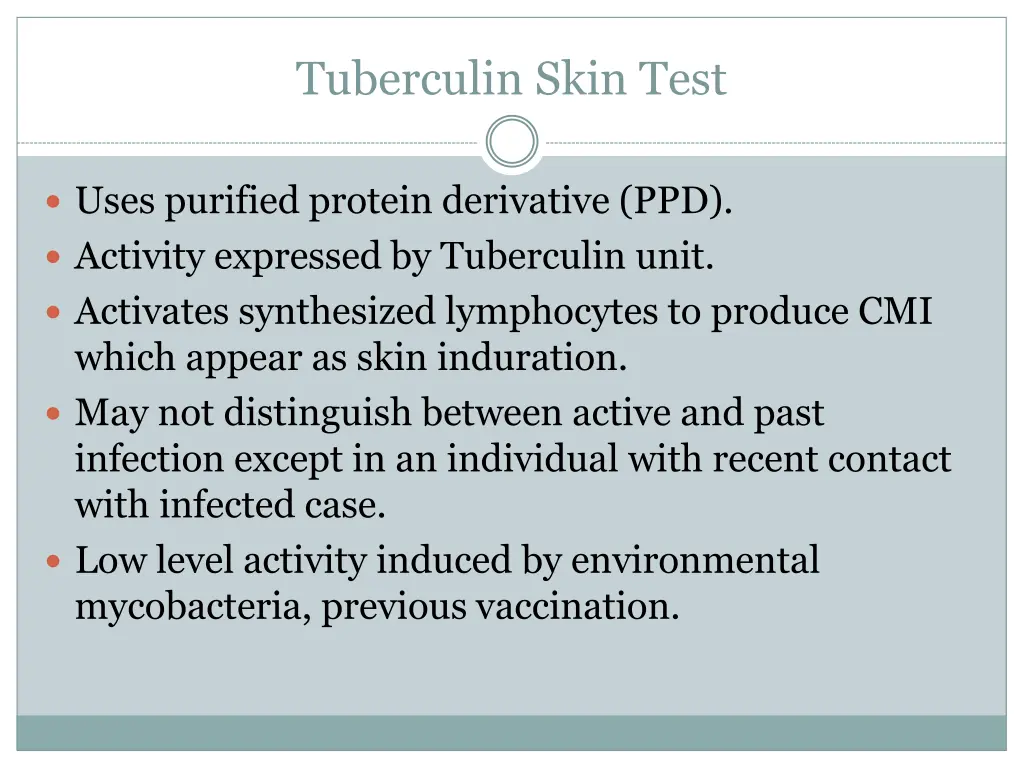 tuberculin skin test