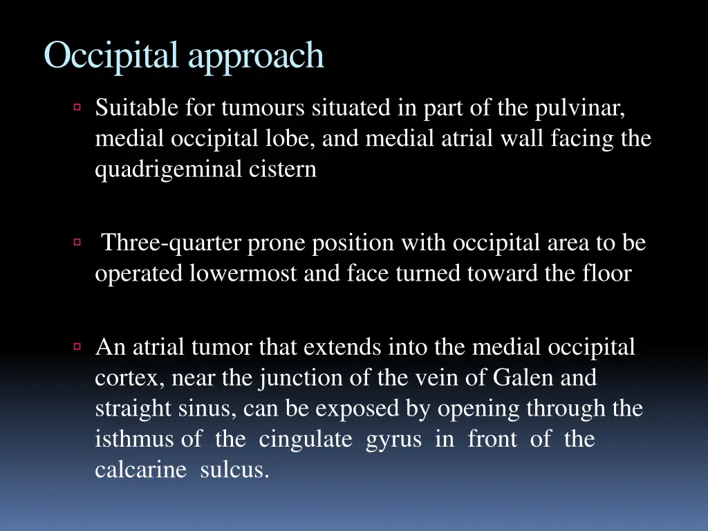 occipital approach