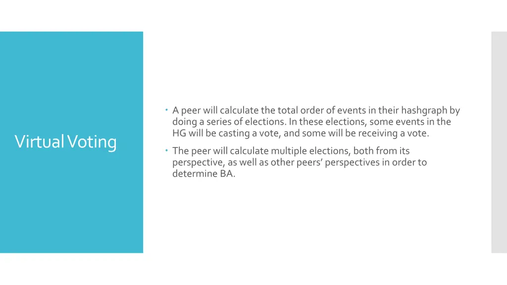 a peer will calculate the total order of events
