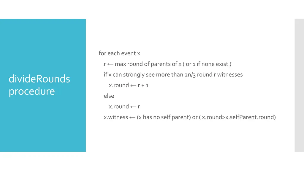 for each event x
