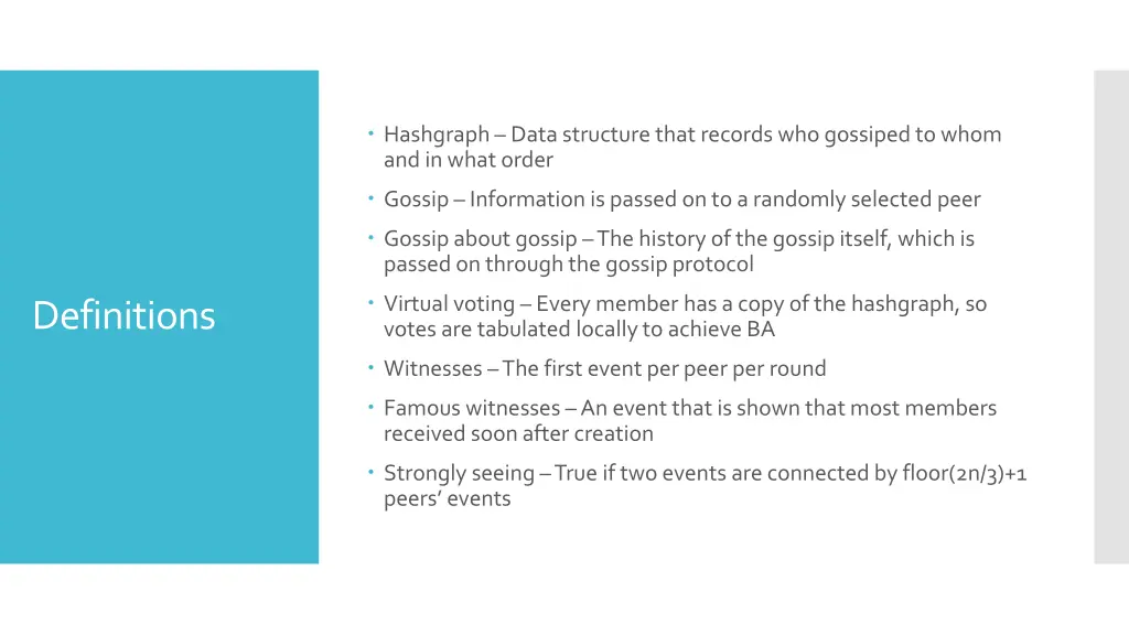 hashgraph data structure that records