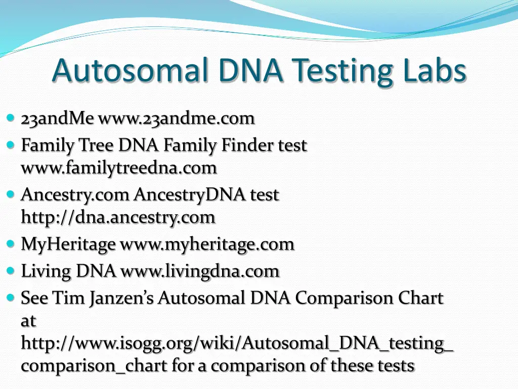autosomal dna testing labs