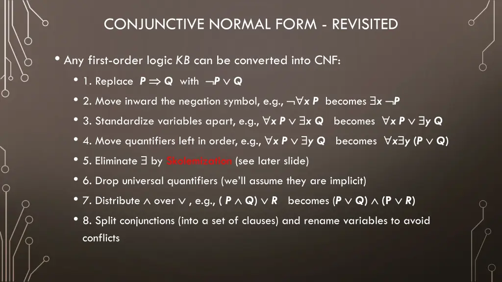 conjunctive normal form revisited