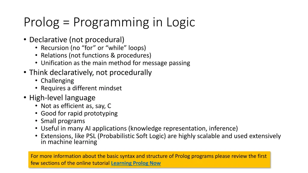 prolog programming in logic