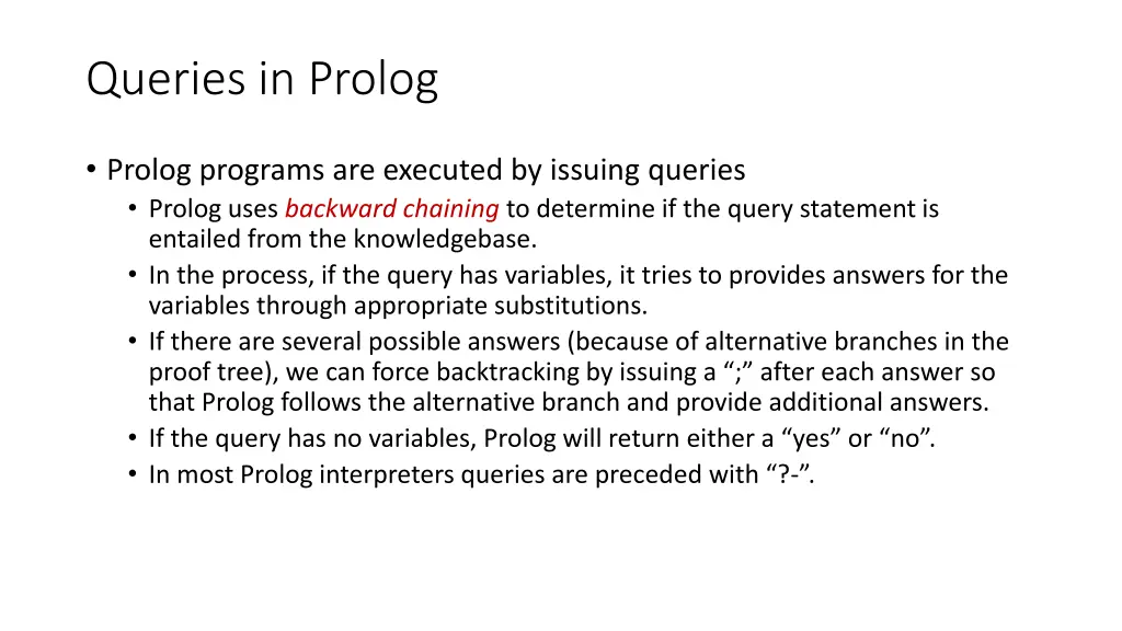 queries in prolog