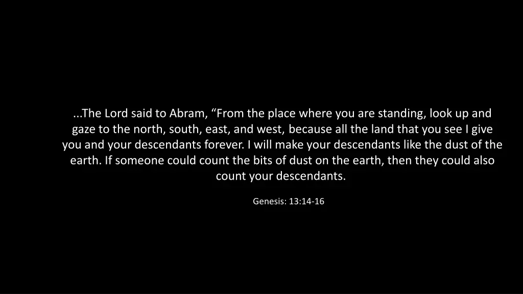 the lord said to abram from the place where