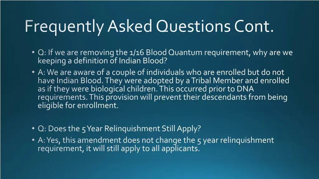 frequently asked questions cont