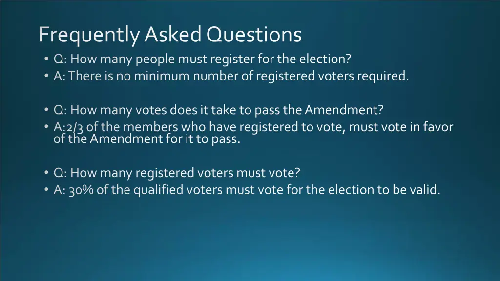 frequently asked questions q how many people must