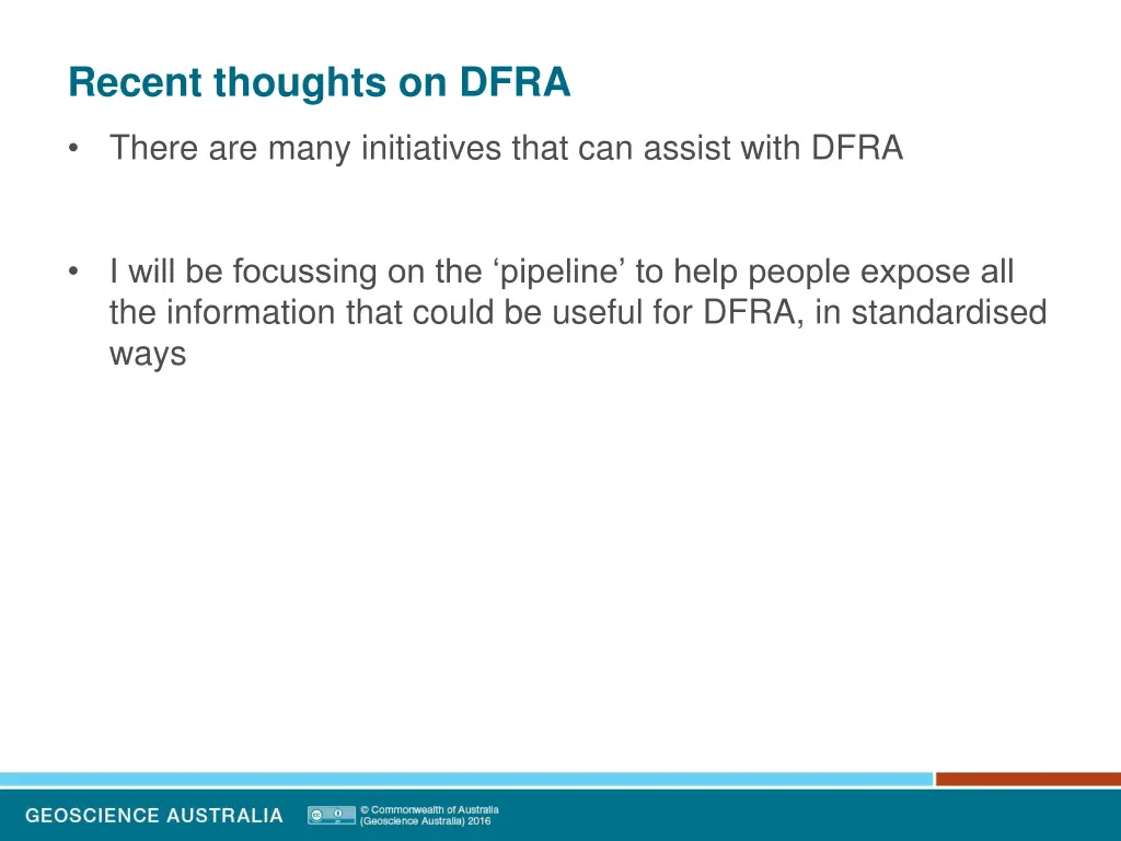 recent thoughts on dfra 1