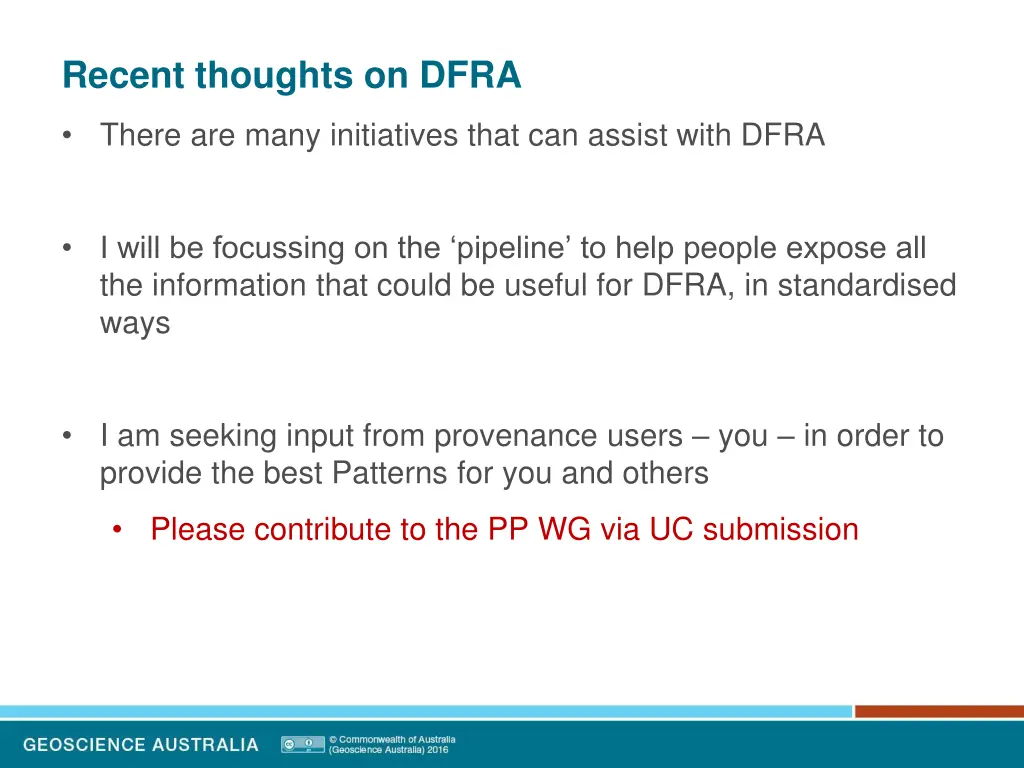 recent thoughts on dfra 10