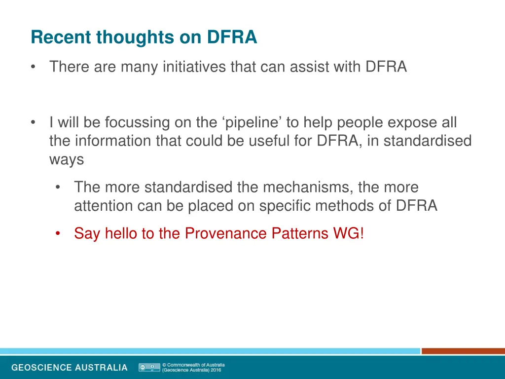 recent thoughts on dfra 3
