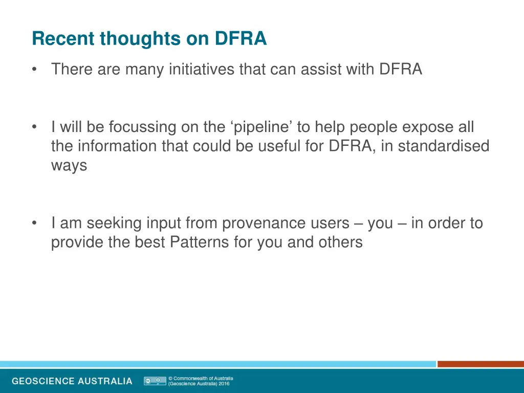 recent thoughts on dfra 9