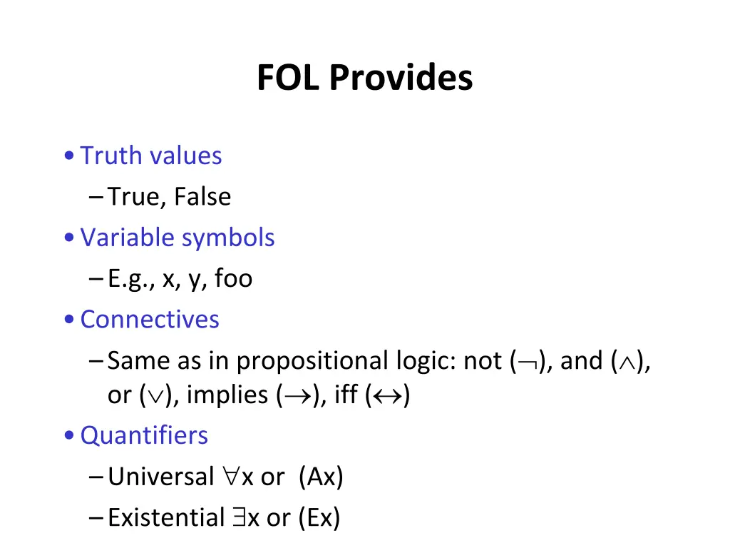 fol provides