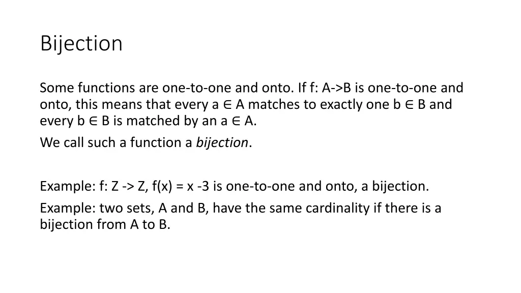 bijection
