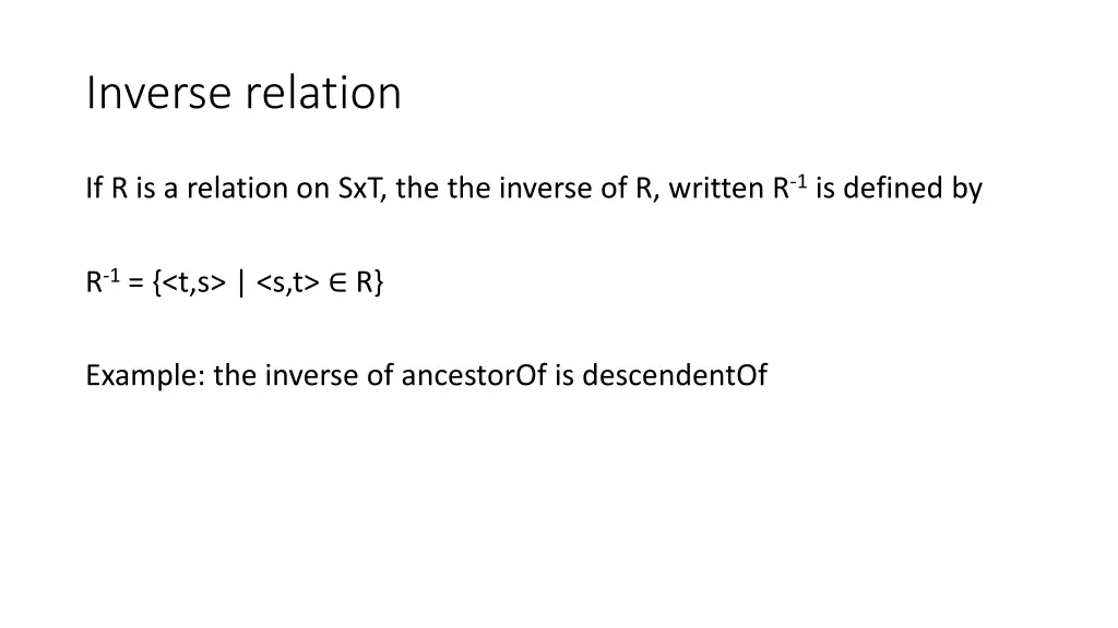 inverse relation