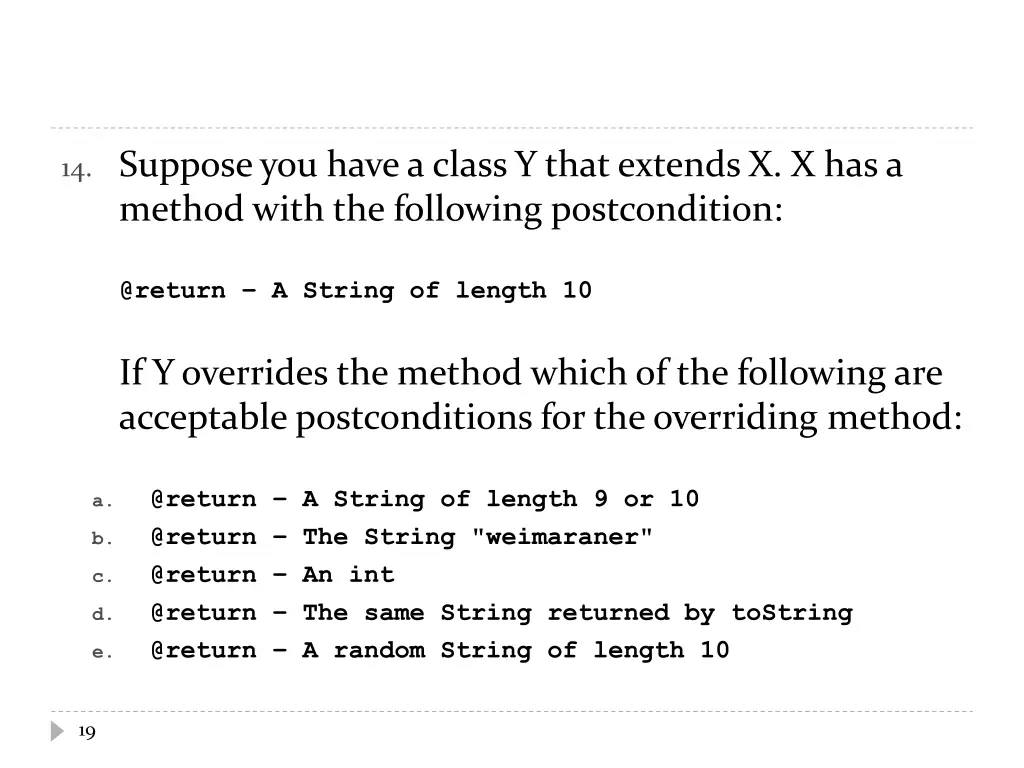 14 suppose you have a class y that extends 1
