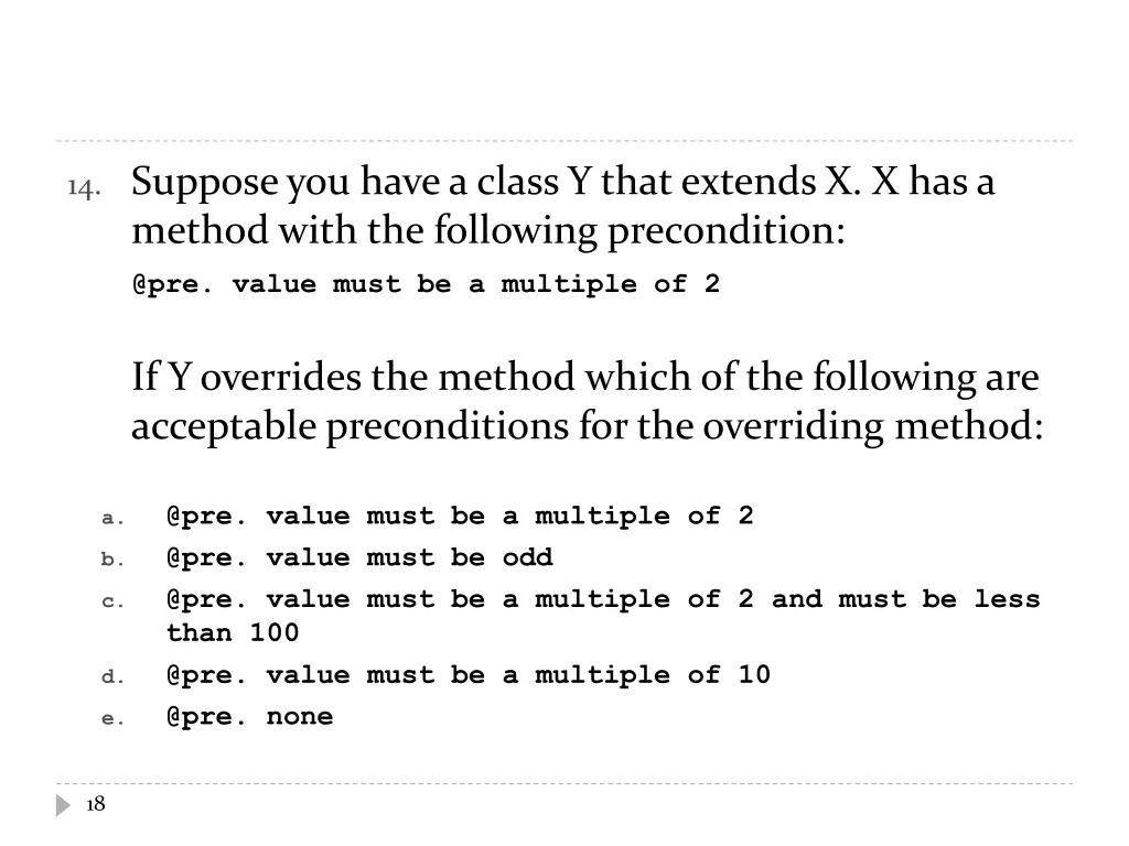 14 suppose you have a class y that extends