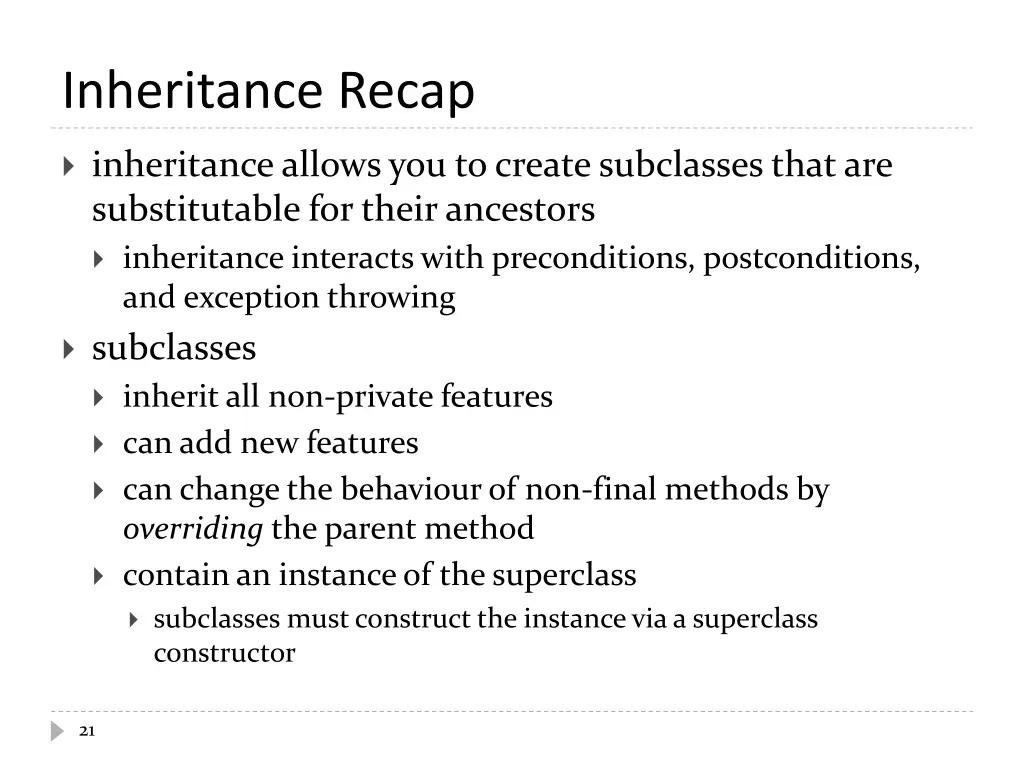 inheritance recap