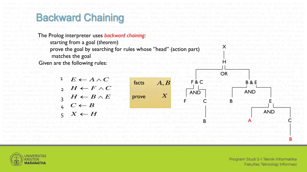 backward chaining